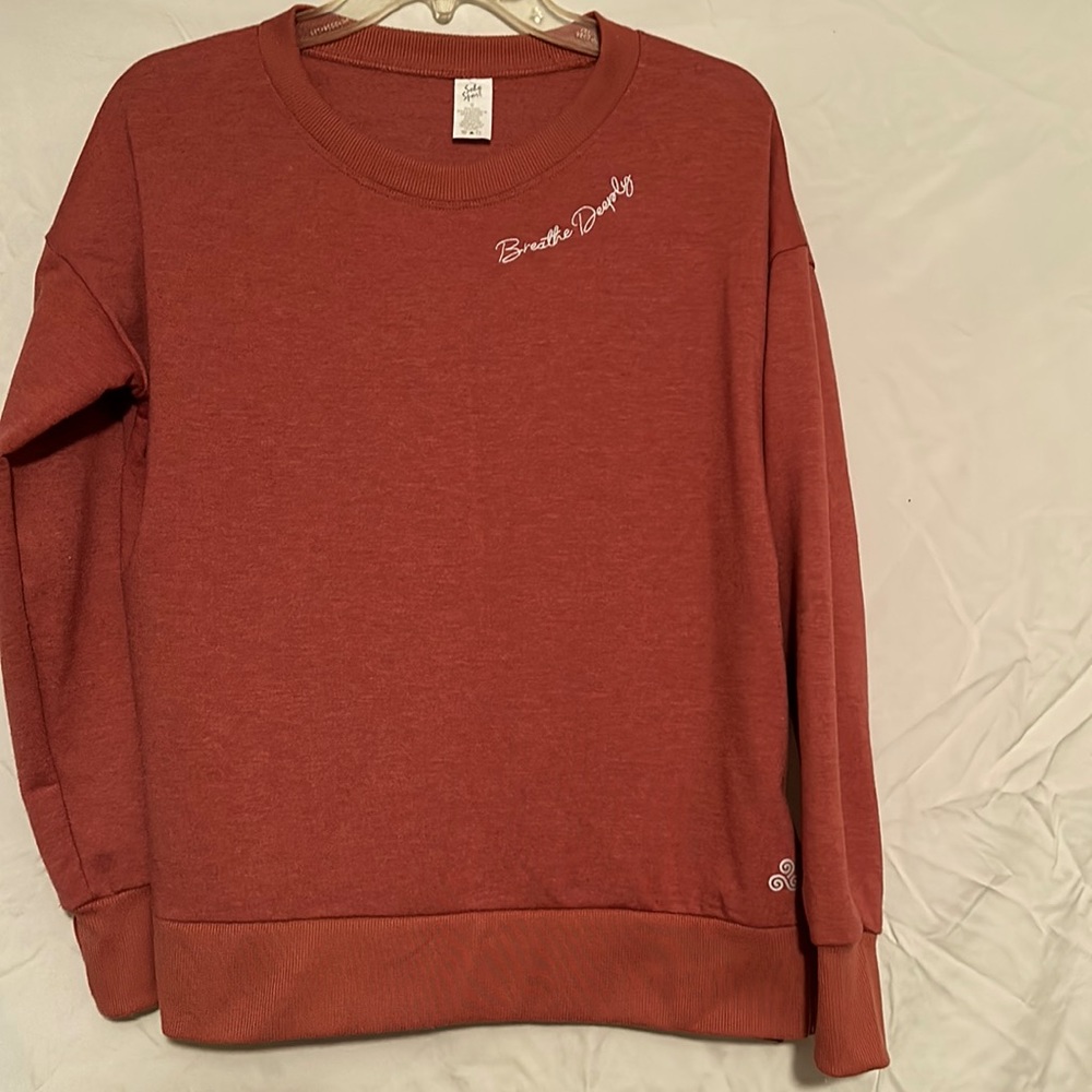 SoHo sports sweat shirt. Orange/deep salmon. Size M edium